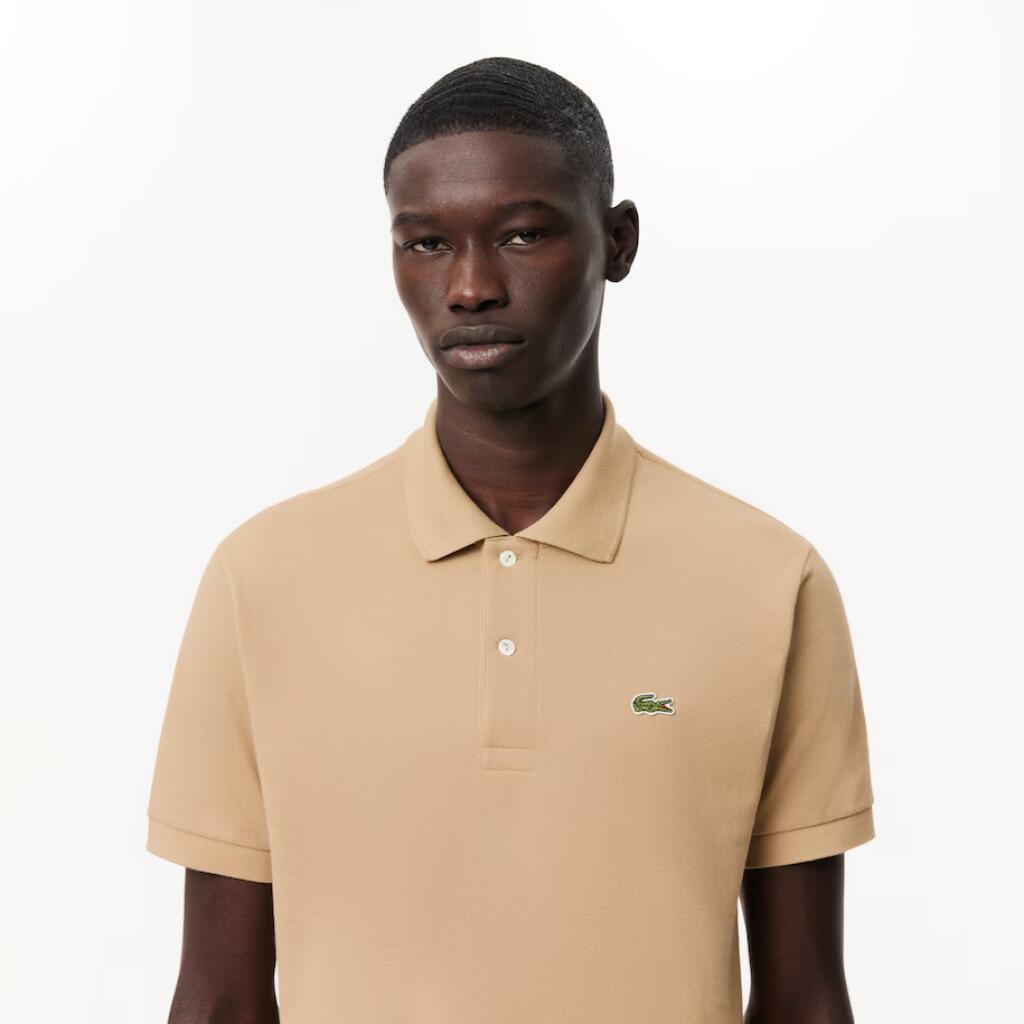 Lacoste Model L1212 Short Sleeved Ribbed Collar S Kleur Bruin 4/6