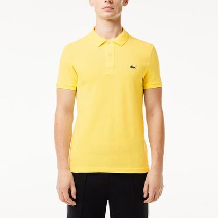 Lacoste Modèle L1212 Short Sleeved Ribbed Collar S Couleur Noir