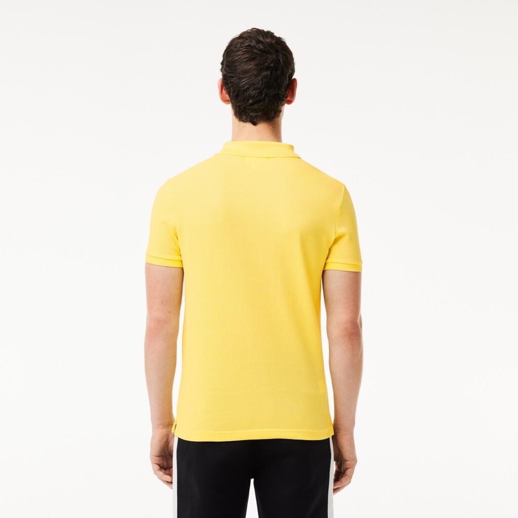 Lacoste Model L1212 Short Sleeved Ribbed Collar S Kleur Geel 3/5