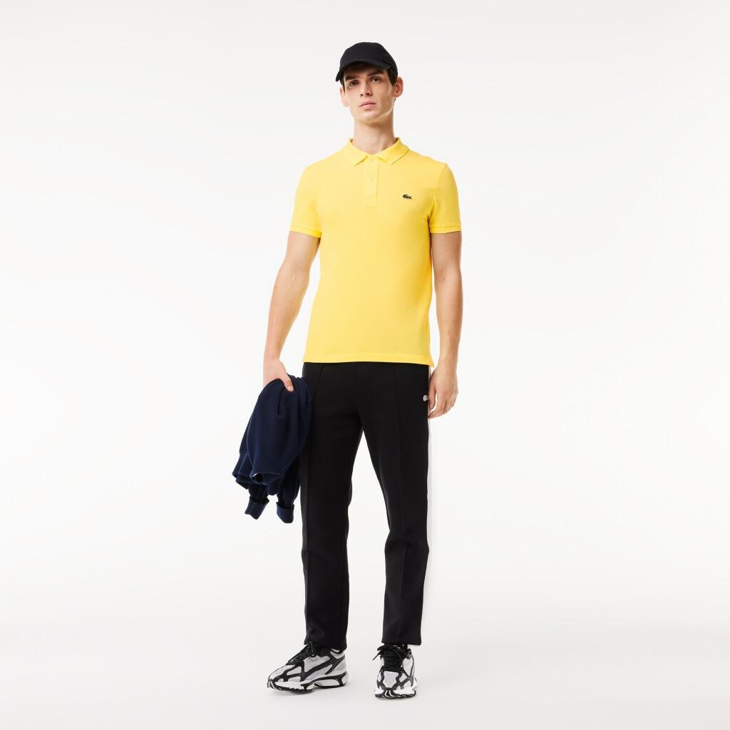 Lacoste Model L1212 Short Sleeved Ribbed Collar S Kleur Geel 4/5