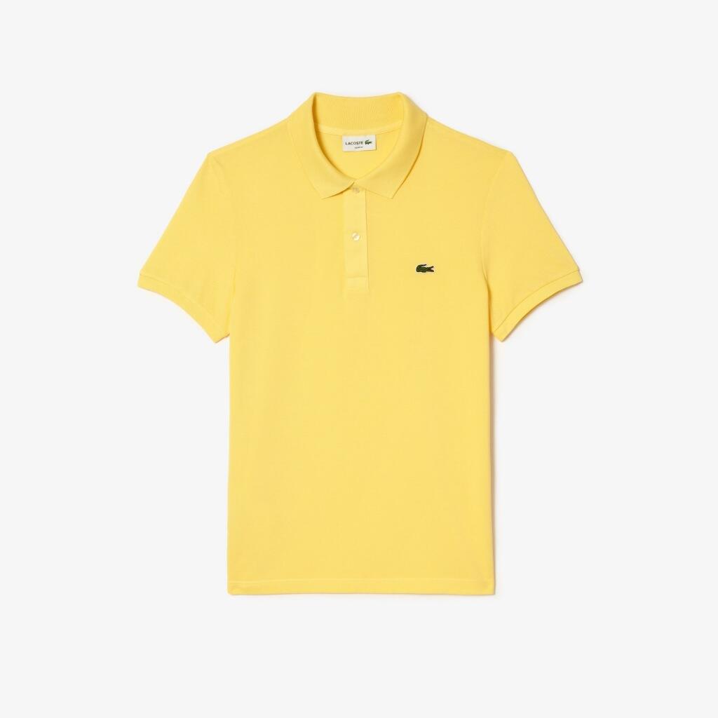 Lacoste Model L1212 Short Sleeved Ribbed Collar S Kleur Geel 2/5