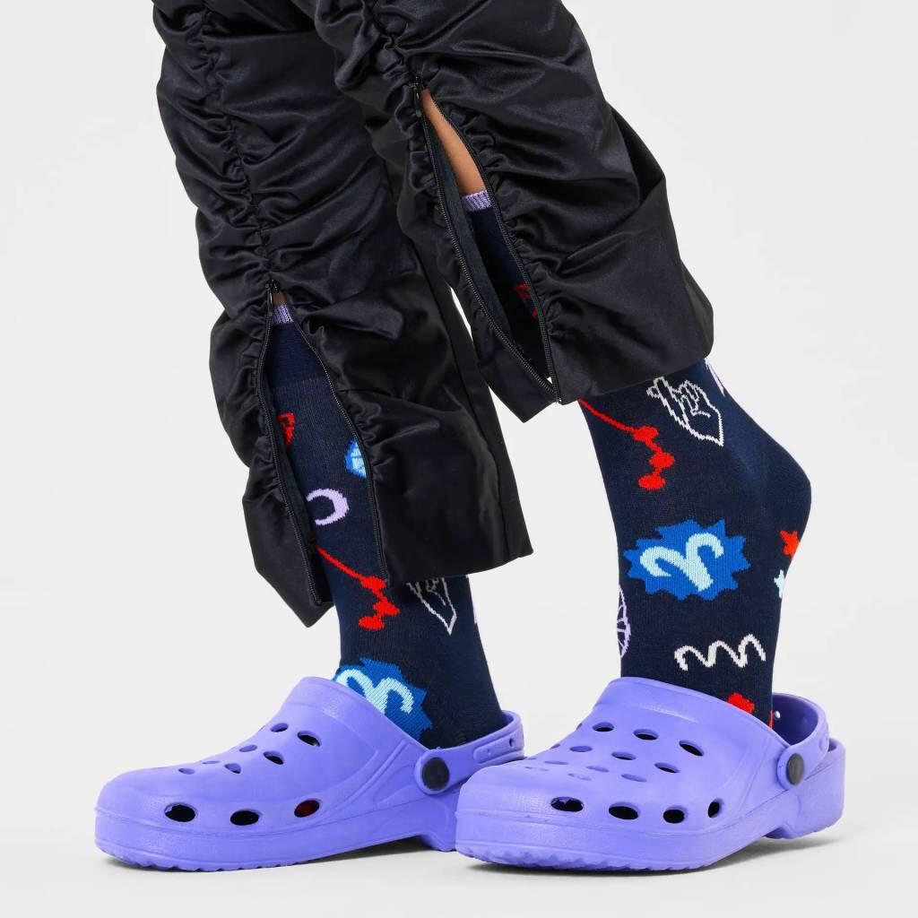 Meias Happy Socks Modelo Aries Sock Cor Azul 3/5