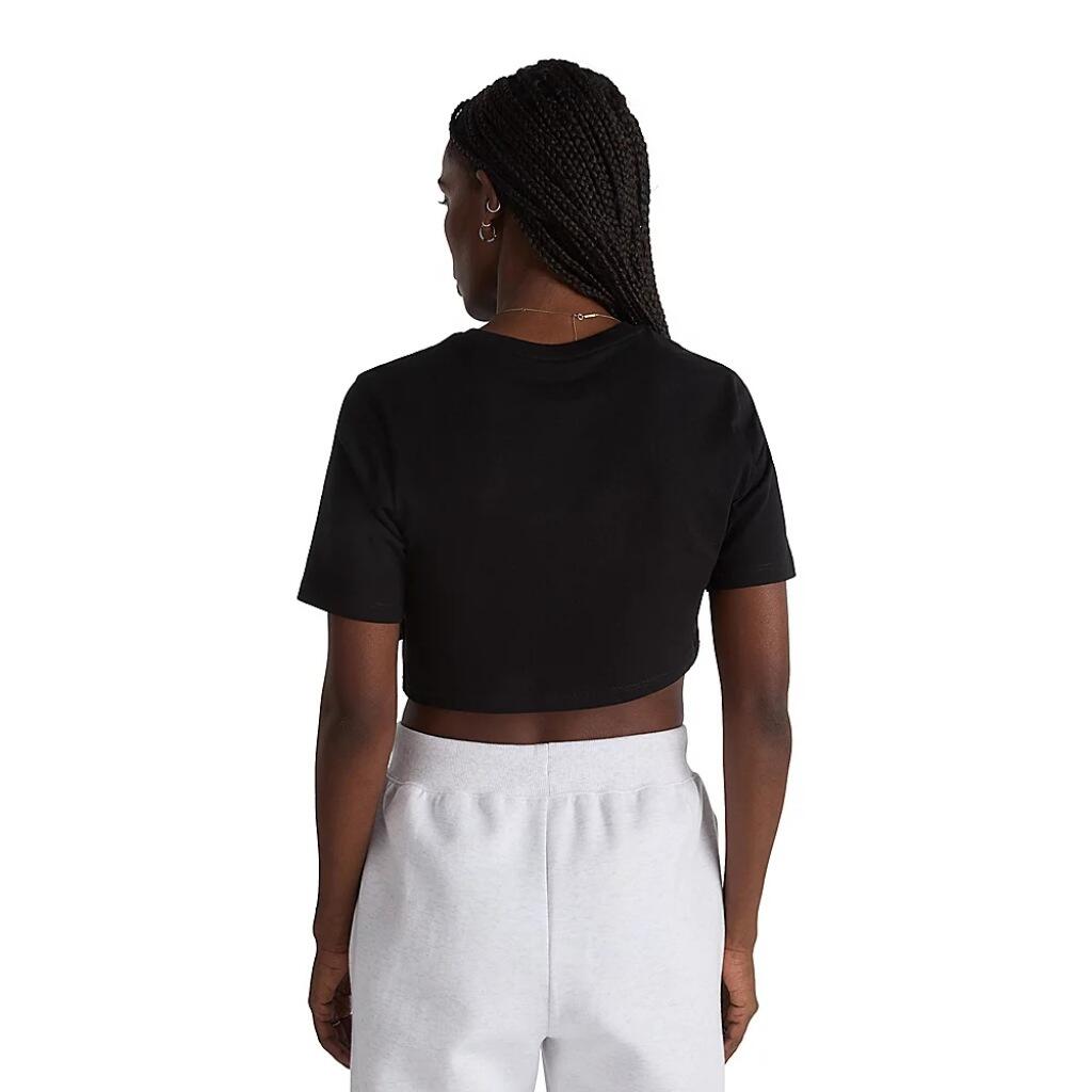 Camisetas Mujer Vans Flying V Crew Crop Ii Negro 3/5