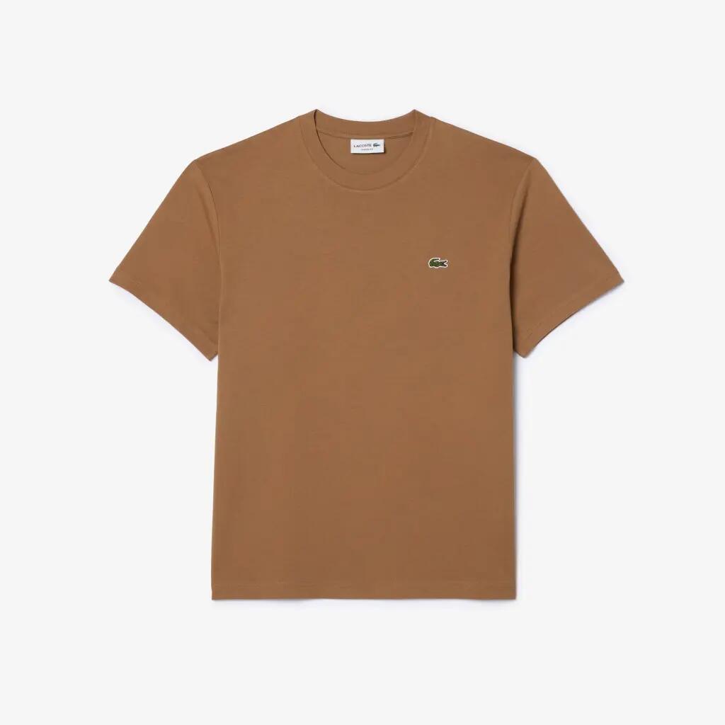 Camisetas Hombre Lacoste Th7318 Tee-shirt Marron 2/5