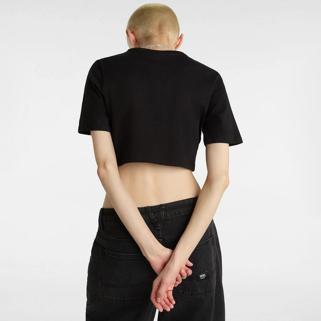 Camisetas Mujer Vans Growing Ideas Crew Cro Negro 3/5