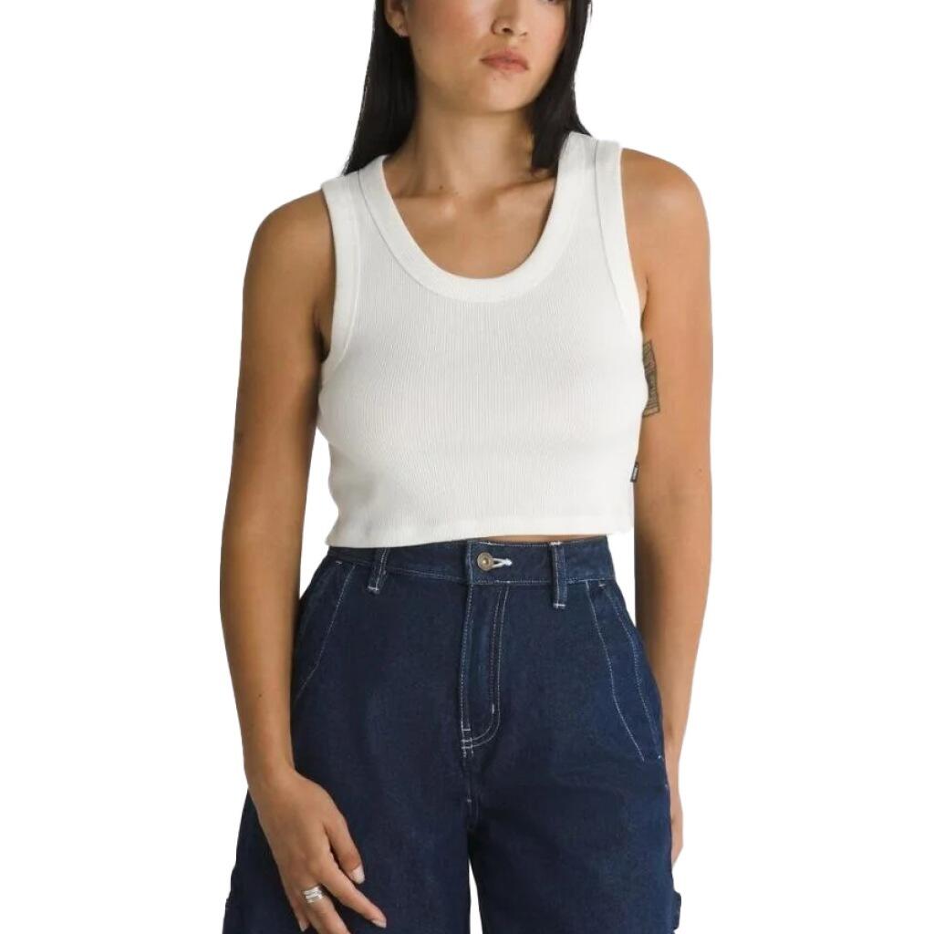VANS Camisetas Mujer Vans Drew Rib Tank Blanco