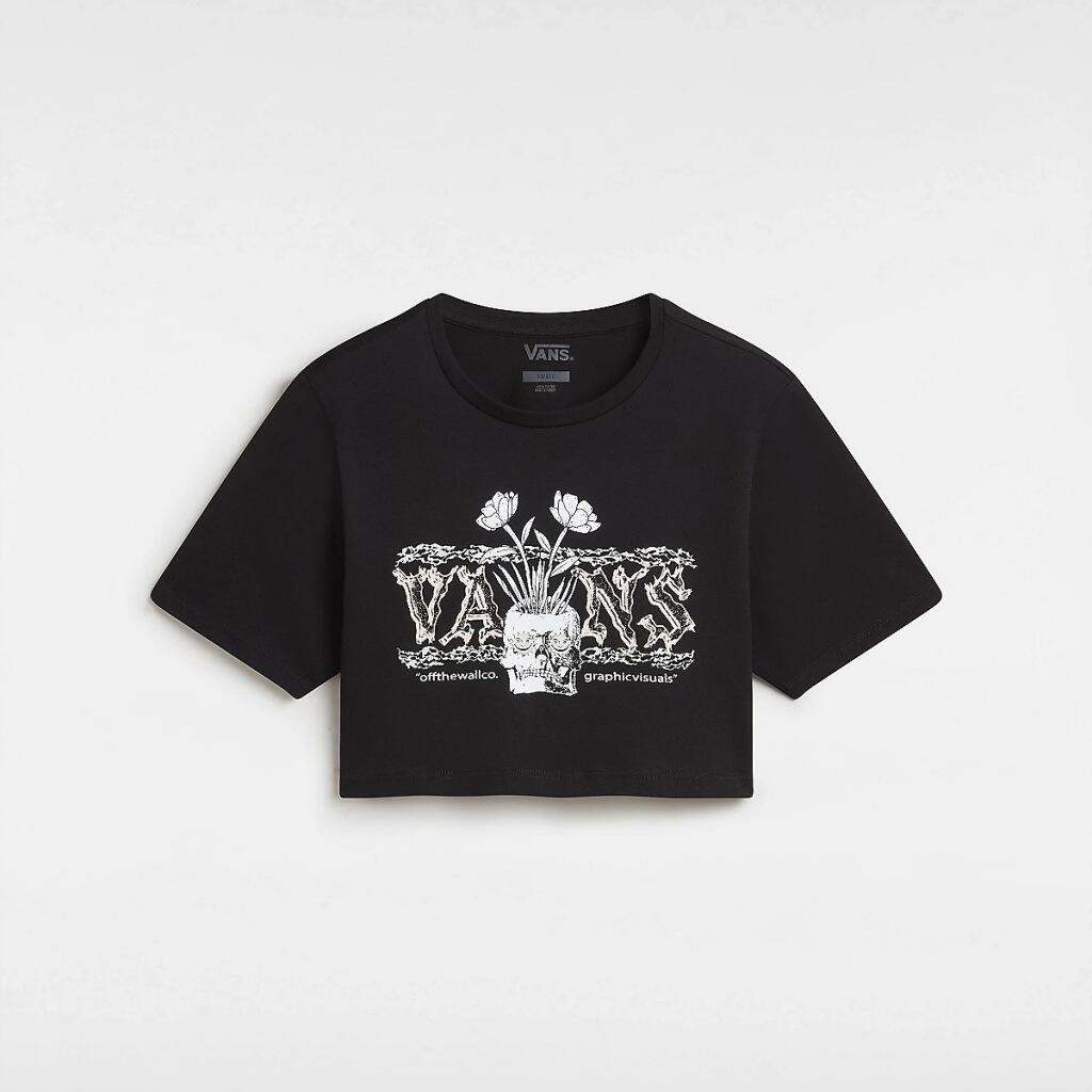 Camisetas Mujer Vans Growing Ideas Crew Cro Negro 2/5