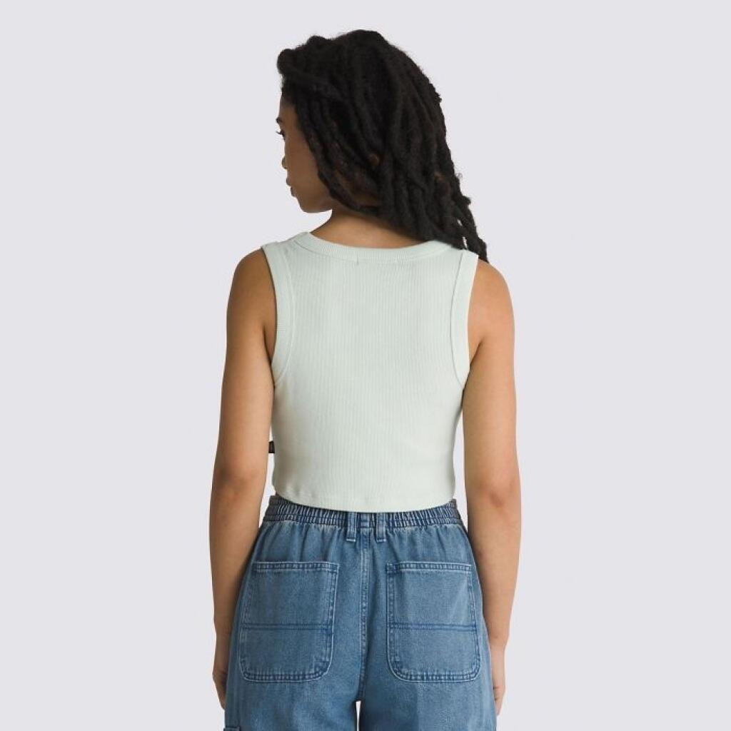 Camisetas Mujer Vans Drew Rib Tank Verde 3/5