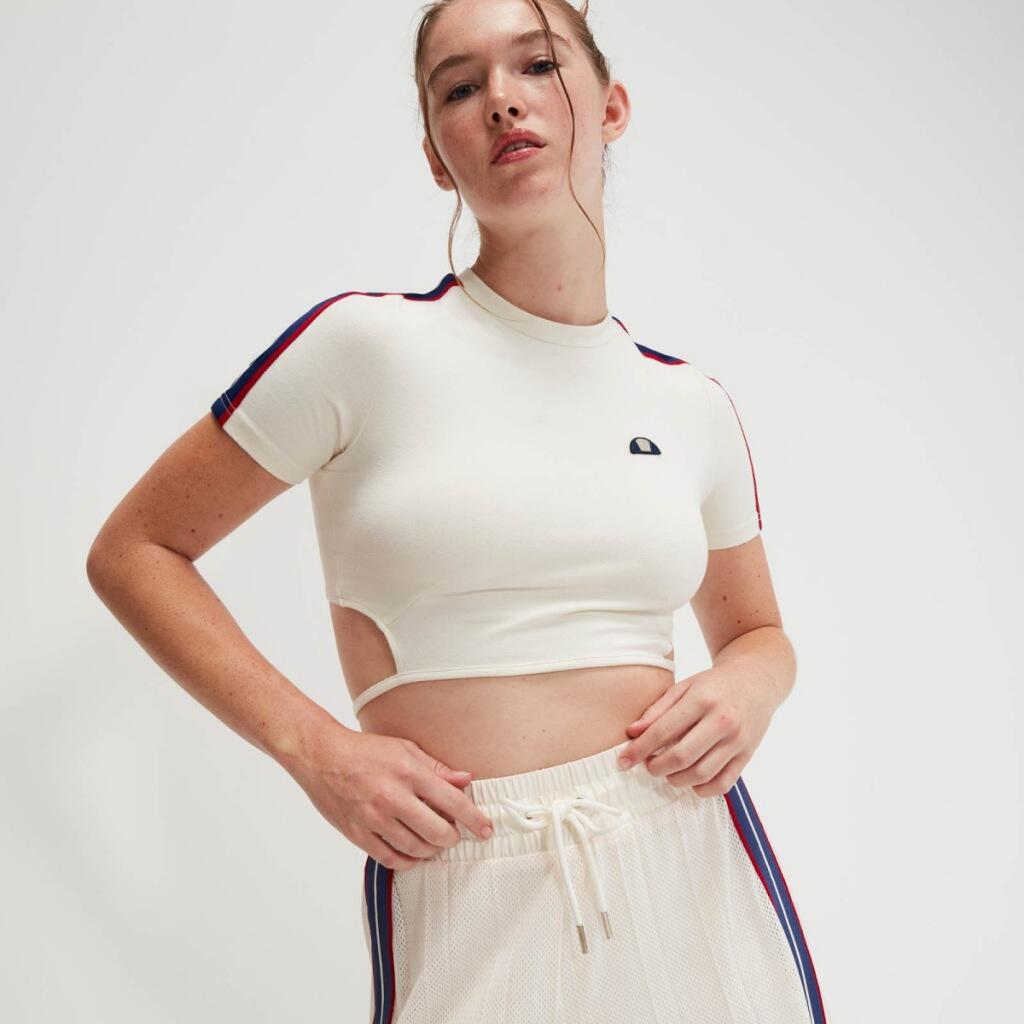 T-shirt Ellesse Modèle Maldonado Crop T Shirt Couleur Blanc 2/5