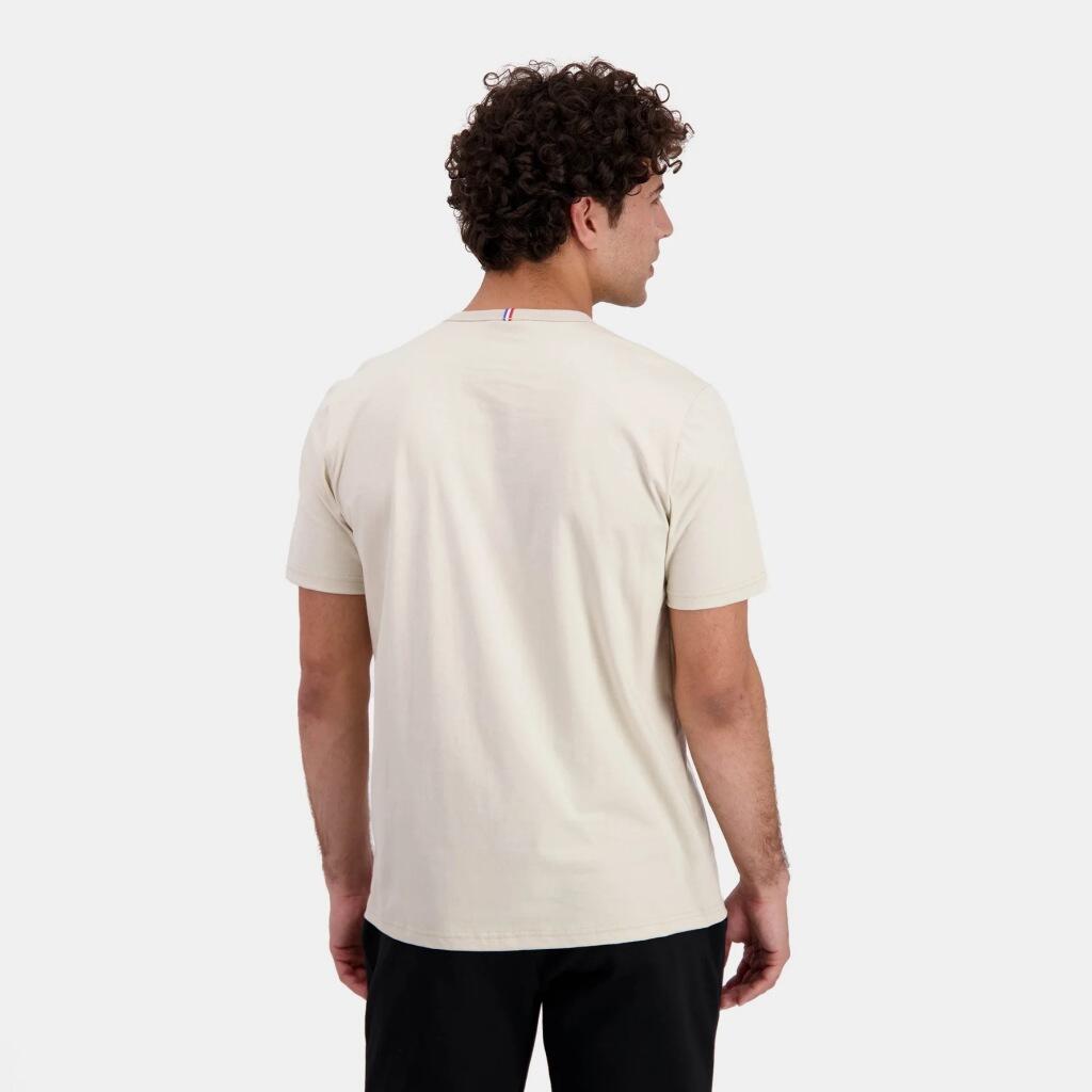 T-shirt Le Coq Sportif Modèle Ess Te Ss N Couleur Beige 3/5