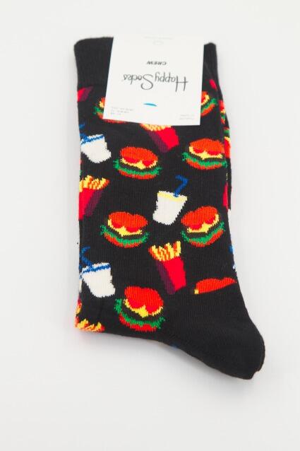 Meias Happy Socks Modelo Hamburger Cor Multicolorido 5/5