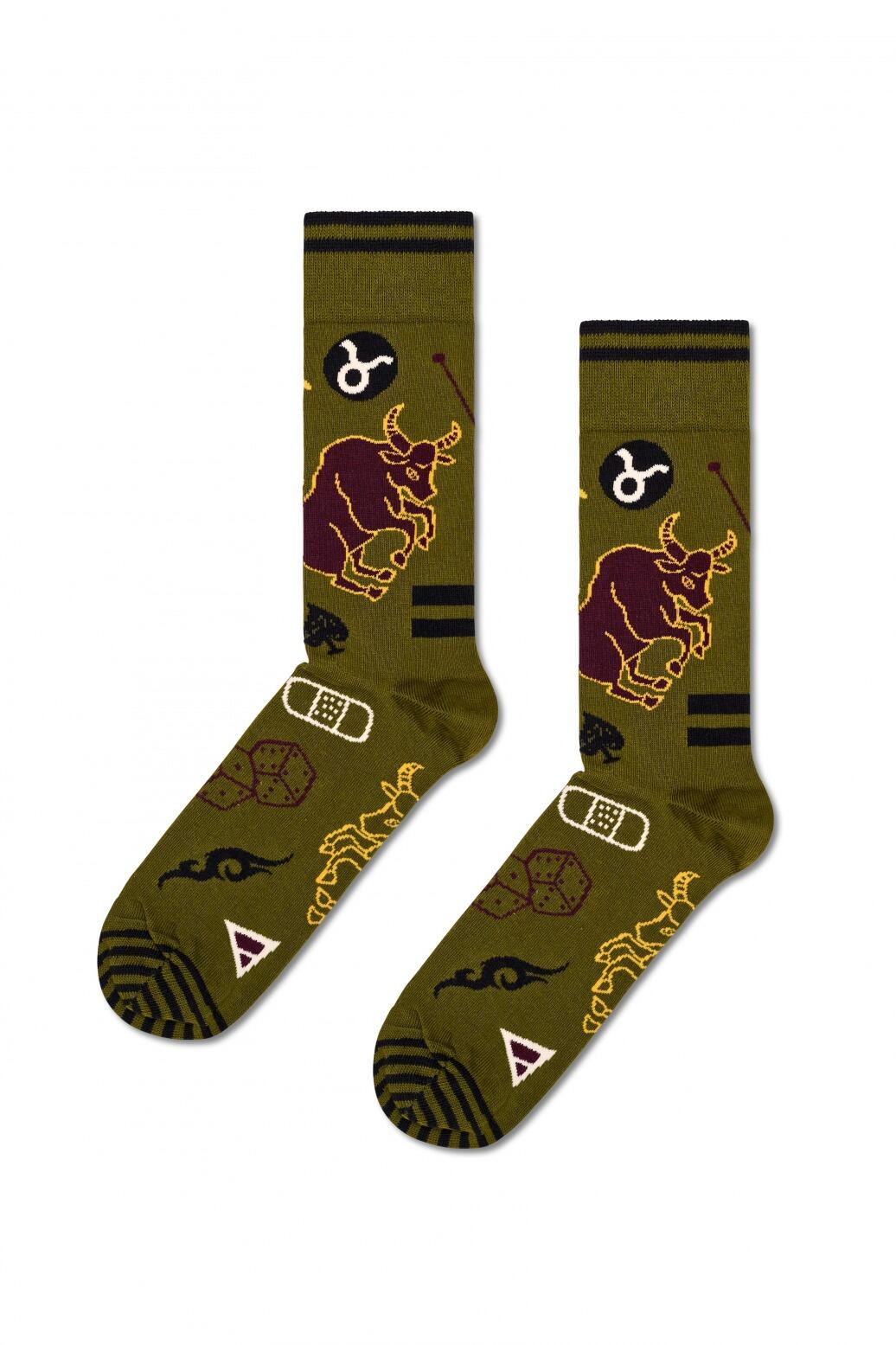 Calcetines Hombre Happy Socks Taurus Sock Verde 4/5