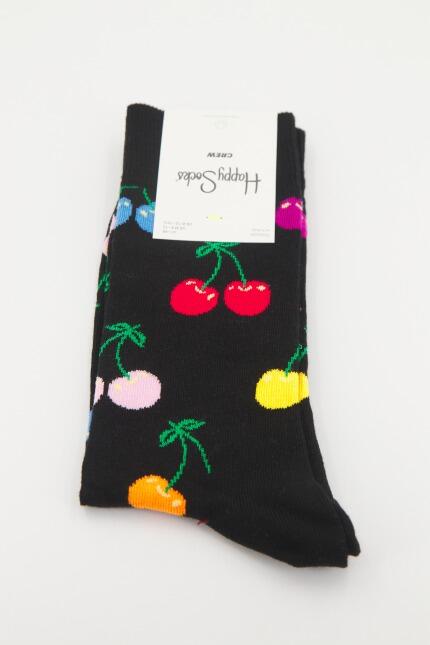 Meias para homem Meias Happy Socks Cherry Black 5/5