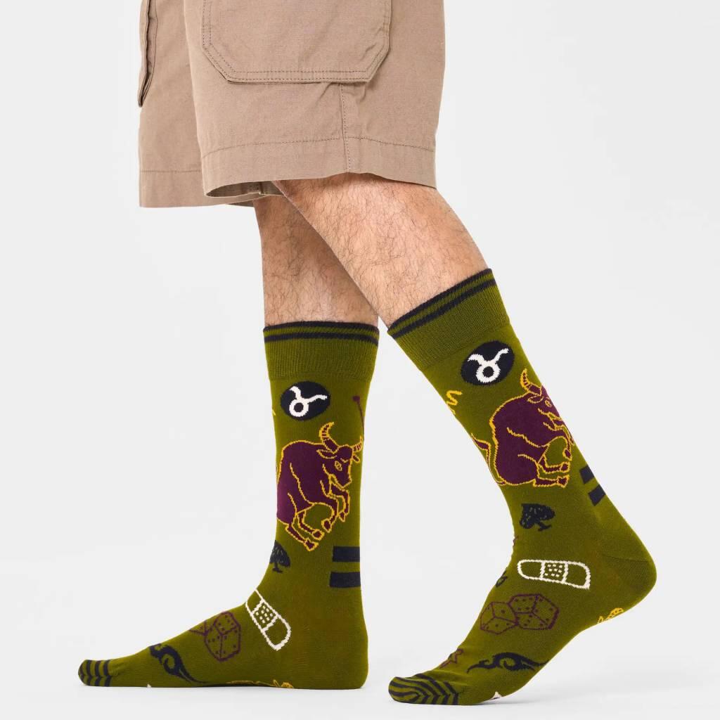 Calcetines Hombre Happy Socks Taurus Sock Verde 2/5