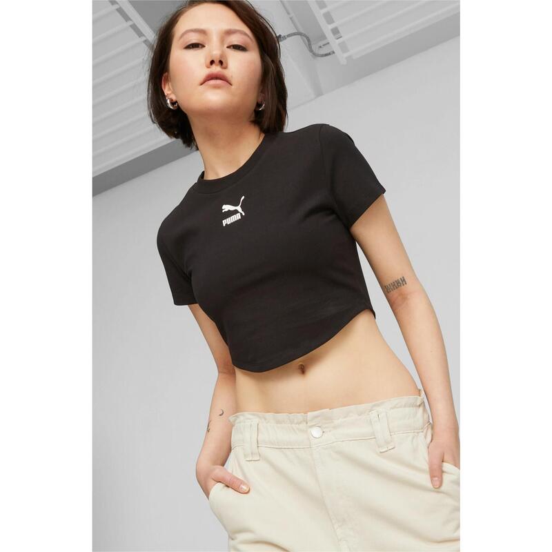 Camisetas Mujer Puma Dare To Cropped Slim Negro