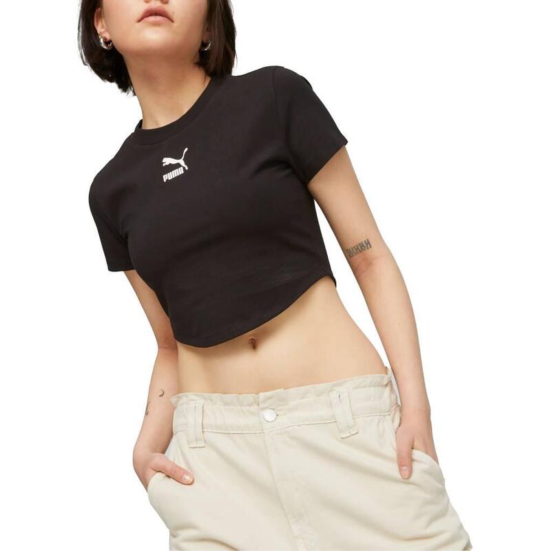 Camisetas Mujer Puma Dare To Cropped Slim Negro