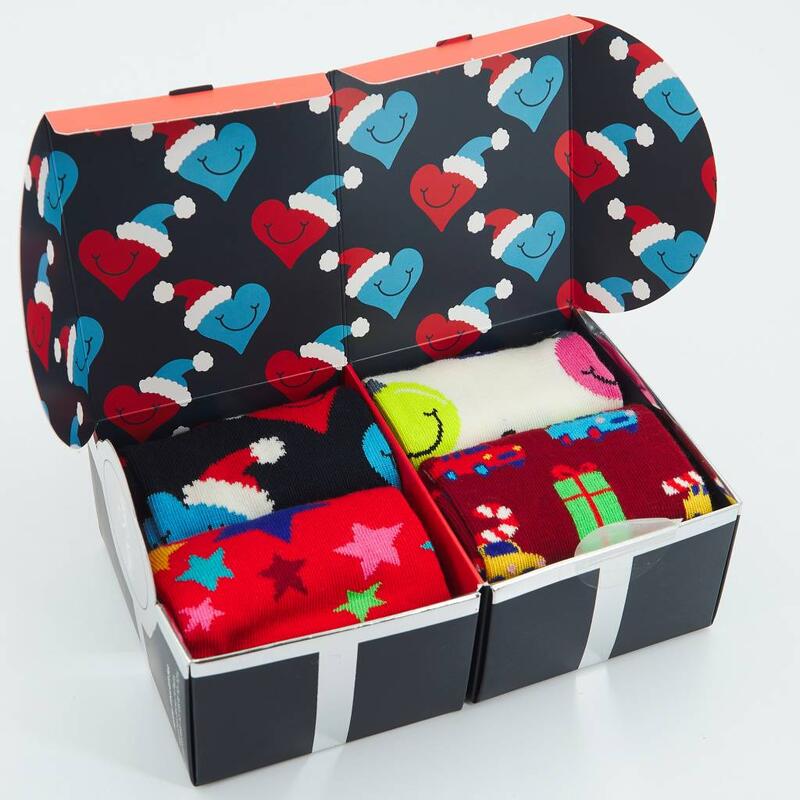 Calcetines Hombre Happy Socks Pack Holiday Vibes Gift Negro