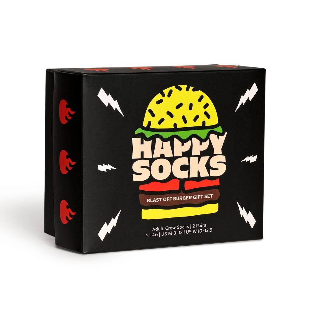 Meias Happy Socks Modelo 2-pack Blast Off Burger Soc Cor Multicolorido 3/5