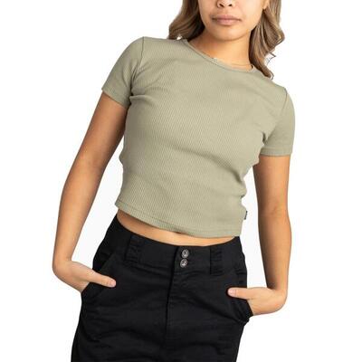 T-shirt converse model womens converse ribbed slim kleur groen