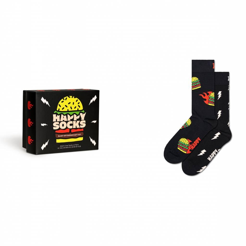 Meias Happy Socks Modelo 2-pack Blast Off Burger Soc Cor Multicolorido 2/5