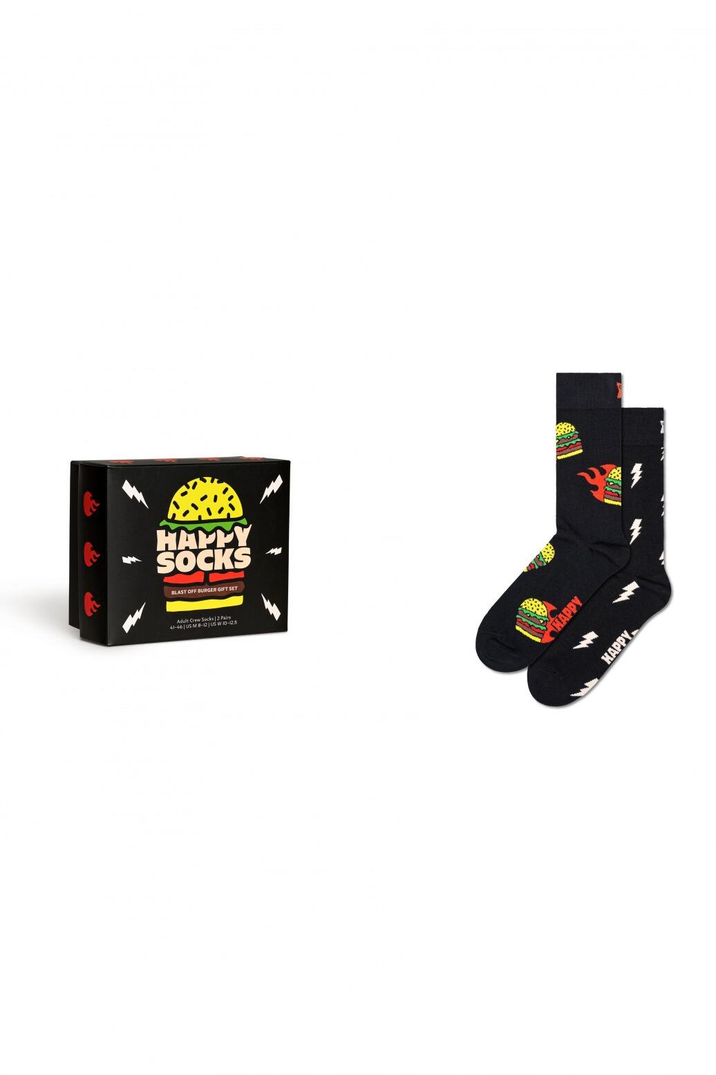 Meias Happy Socks Modelo 2-pack Blast Off Burger Soc Cor Multicolorido 5/5