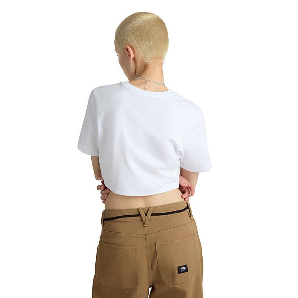 Maglietta Vans Modello Flying V Crew Crop Ii Colore Bianco 3/5