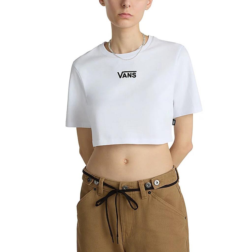 VANS Camisetas Mujer Vans Flying V Crew Crop Ii Blanco