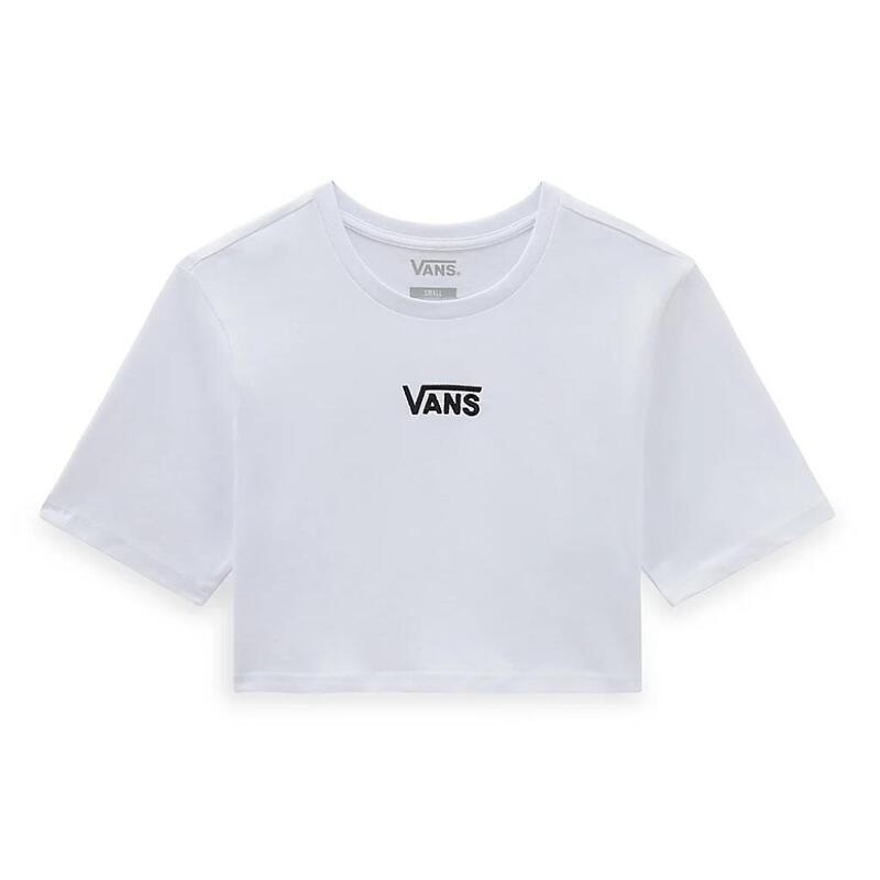 T-shirt Vans Model Flying V Crew Crop Ii Culoare Alb