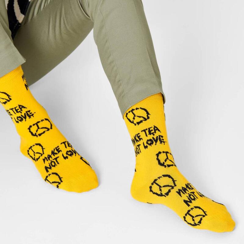 Calcetines Hombre Happy Socks Mpy01 2200 Amarillo