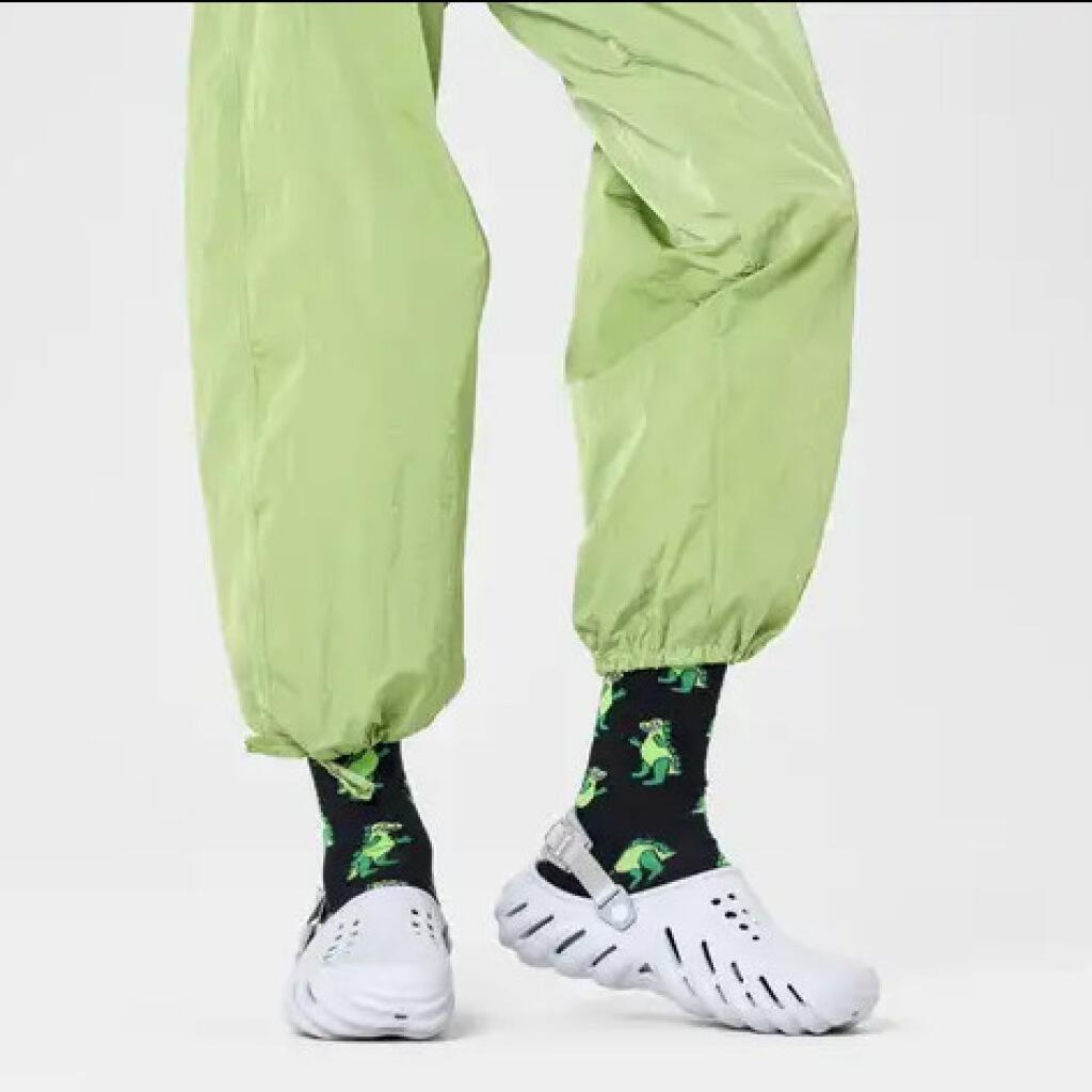 Meias Happy Socks Modelo Infatable Dino Cor Preto 2/4