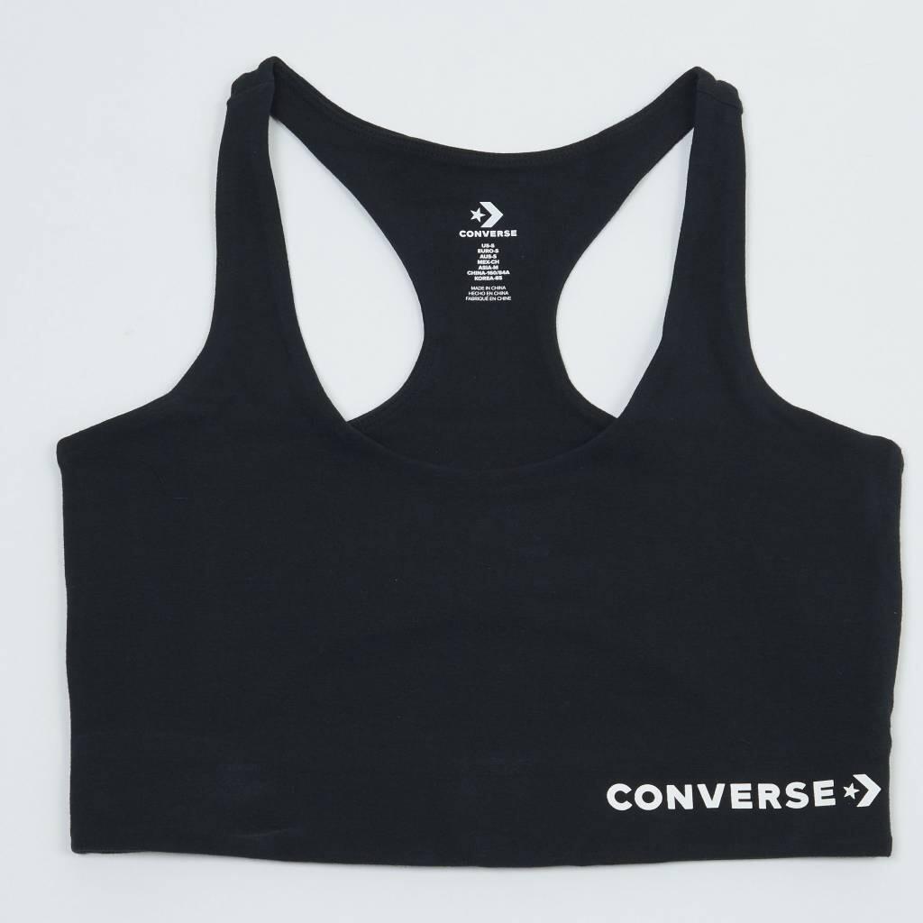 Camisetas Mujer Converse Wordmark Negro 2/5