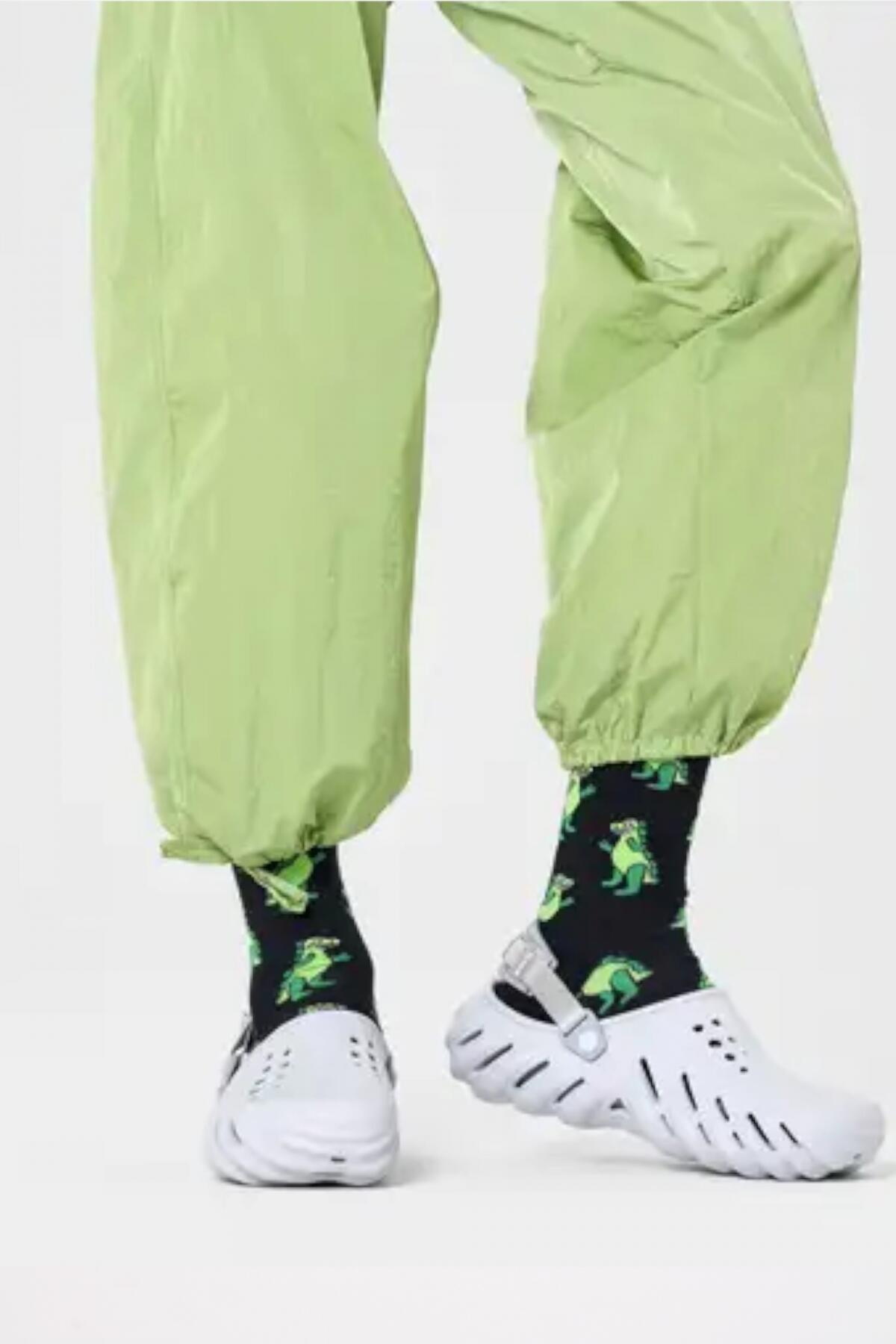 Meias Happy Socks Modelo Infatable Dino Cor Preto 4/4