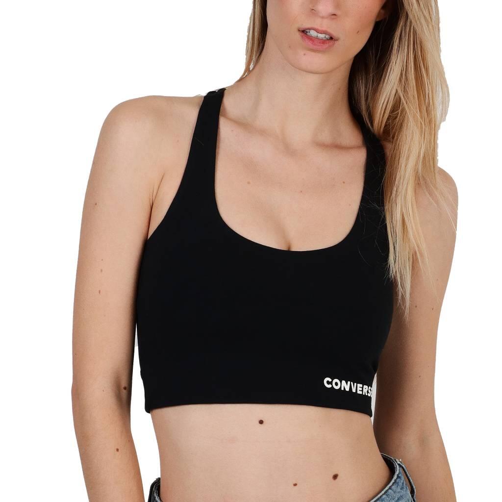 Camisetas Mujer Converse Wordmark Negro 1/5