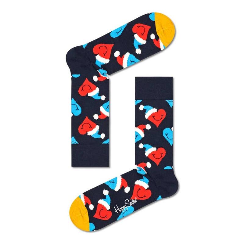 Calcetines Hombre Happy Socks Santa Love Smiley Multicolor