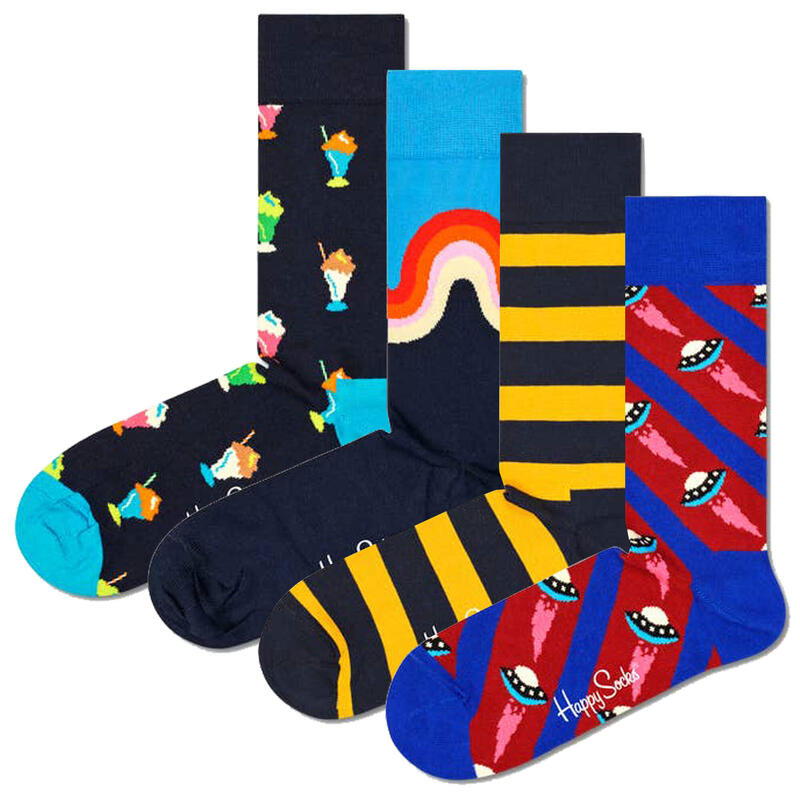 Calcetines Hombre Happy Socks Pack Navy Socks Multicolor