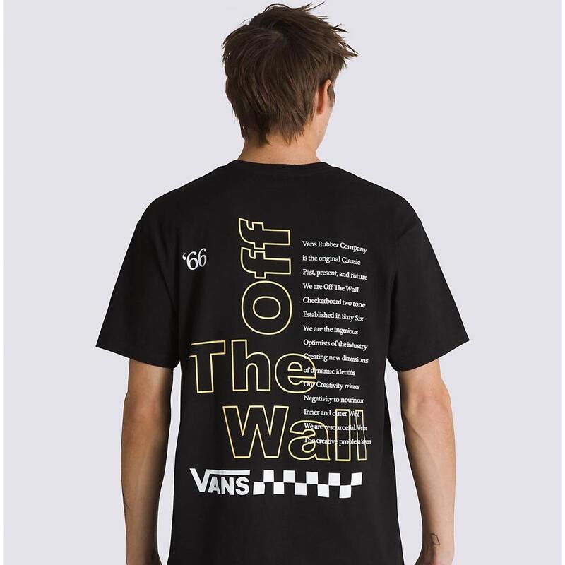 Camisetas Hombre Vans Posted Ss Negro