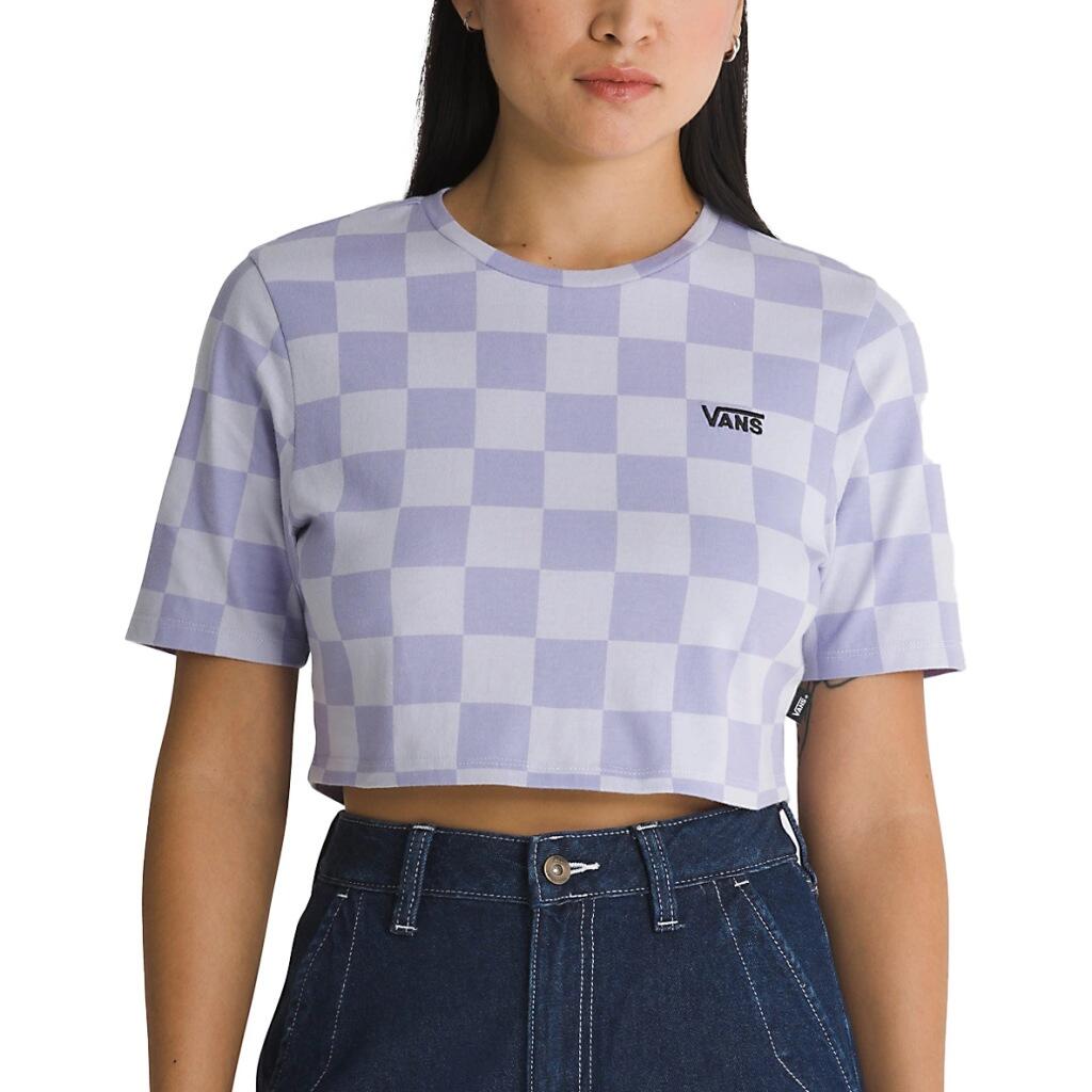 VANS Camisetas Mujer Vans Checker Crew Crop Ii Violeta