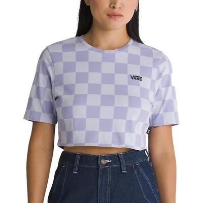 Camisetas Mujer Vans Checker Crew Crop Ii Violeta