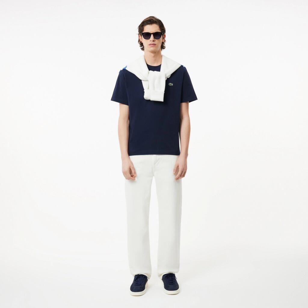 T-shirt Lacoste Model Th7318 Tee-shirt Kleur Blauw 4/5