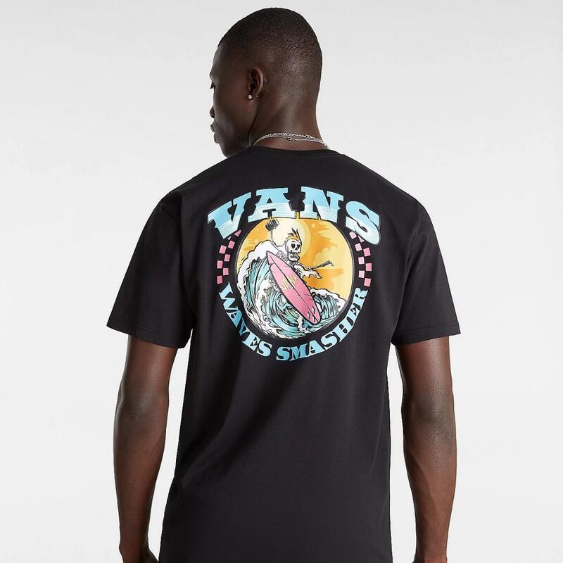 Camisetas Hombre Vans True Waves Classic Ss Negro