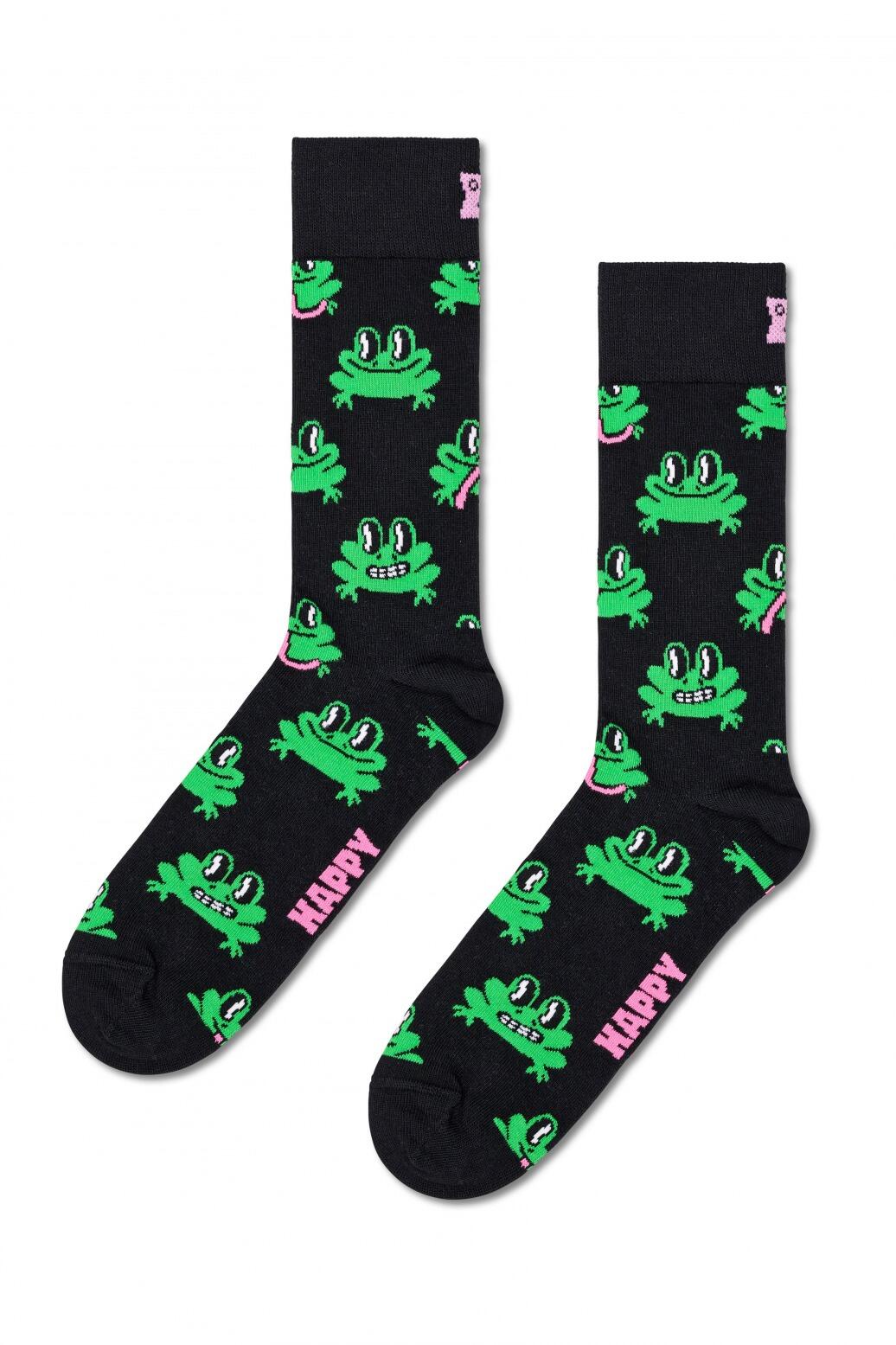 Meias Happy Socks Frog para homem Preto 4/5