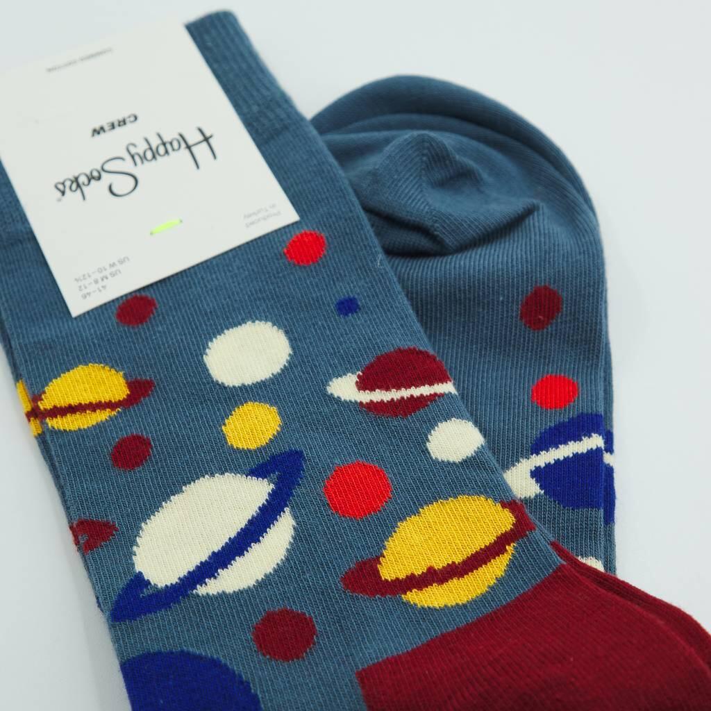 Meias Happy Socks Modelo The Milky Way Cor Azul 4/5