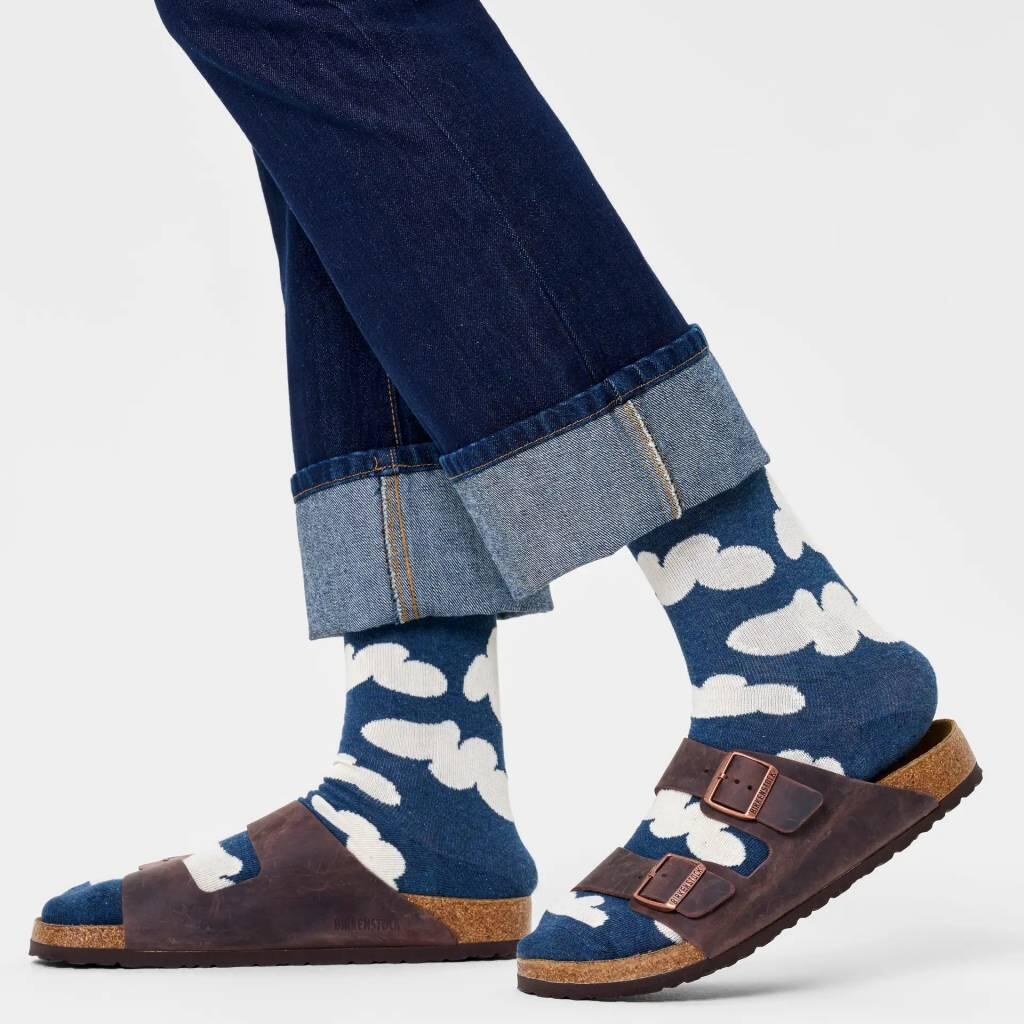Meias Happy Socks Modelo Cloudy Sock Cor Azul 3/5