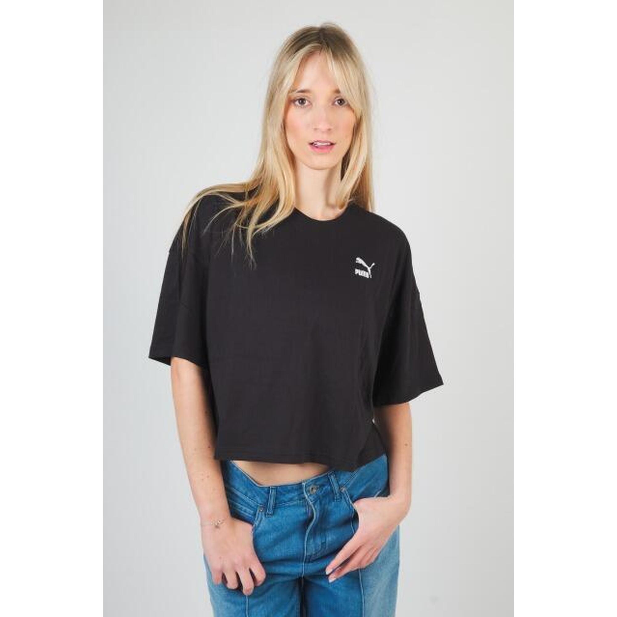 Camisetas Mujer Puma Classics Oversized T Negro