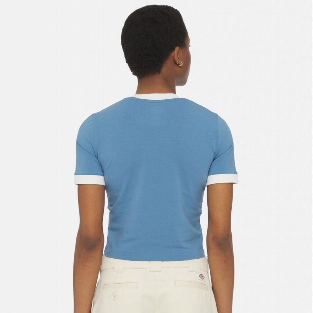 T-shirt Dickies Model Herndon Ringer Ss W Kleur Blauw 3/4