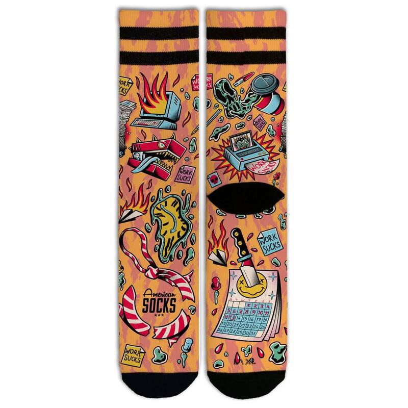 Calcetines Hombre American Socks Work Sucks Multicolor