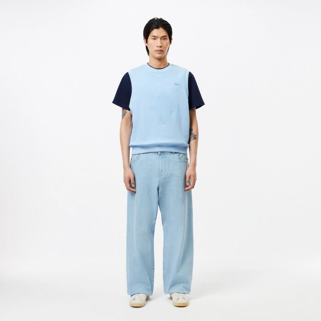 T-shirt Lacoste Modèle 155895 Couleur Bleu 5/5