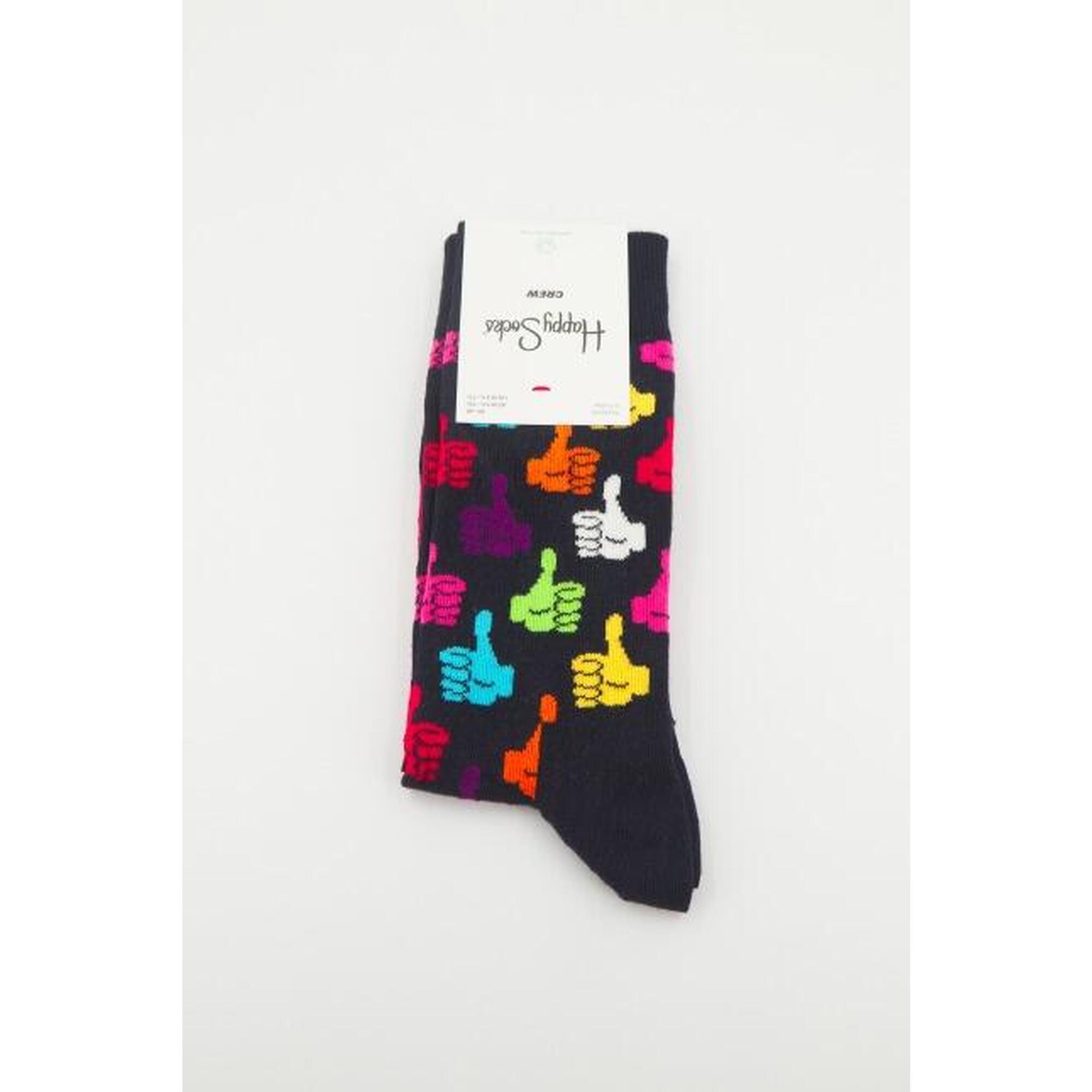 Calcetines Mujer Happy Socks Thumbs Up Sock Negro