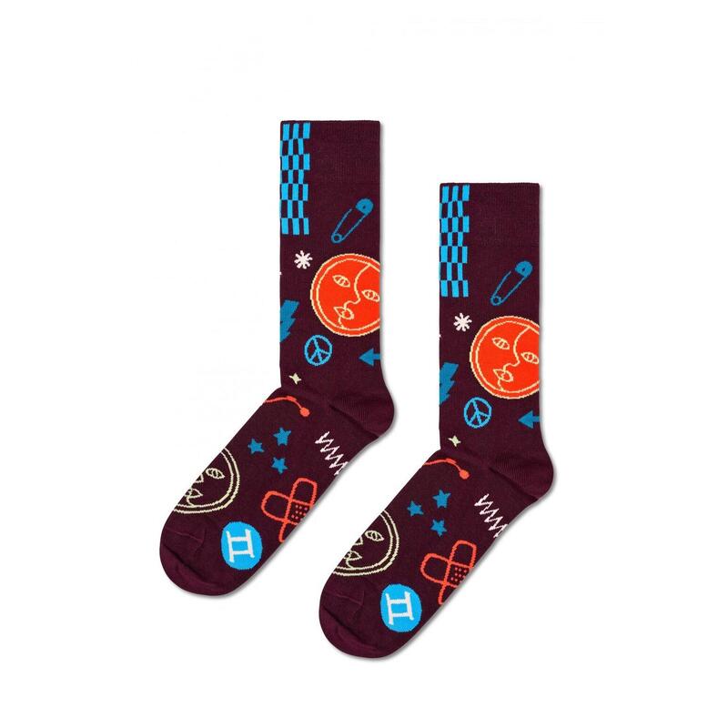 Calcetines Hombre Happy Socks Gemini Sock Burdeos