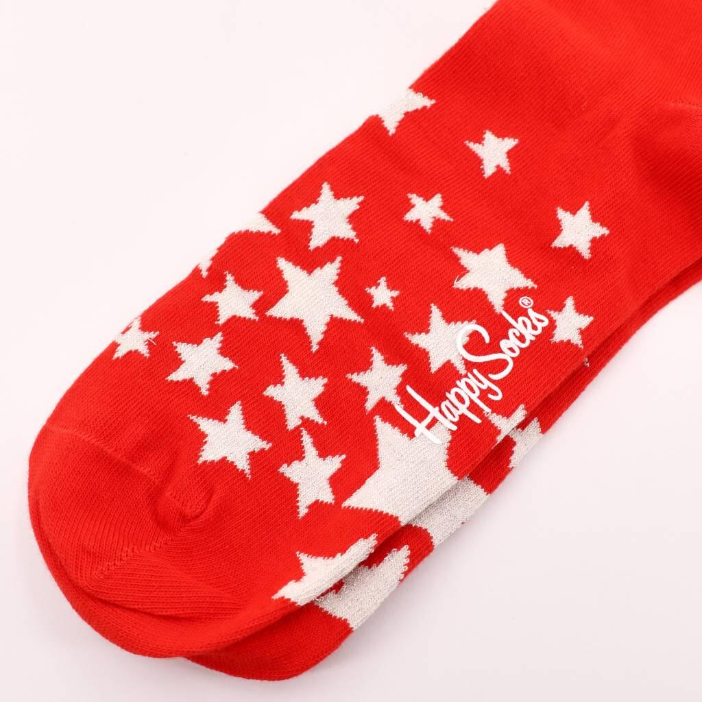 Meias Happy Socks Modelo Pack Stars Gift Socks Cor Vermelho 3/5